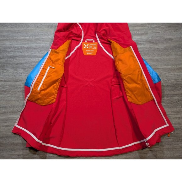 Mammut Eisfeld SO Hybrid Jacket Women's XL Full Zip Soft Shell Red Blue Hooded - Picture 10 of 13